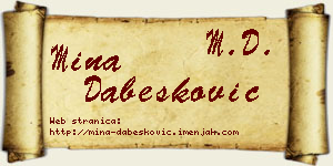 Mina Dabesković vizit kartica